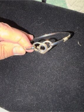 Avon Silver-Tone Heart Link Bracelet